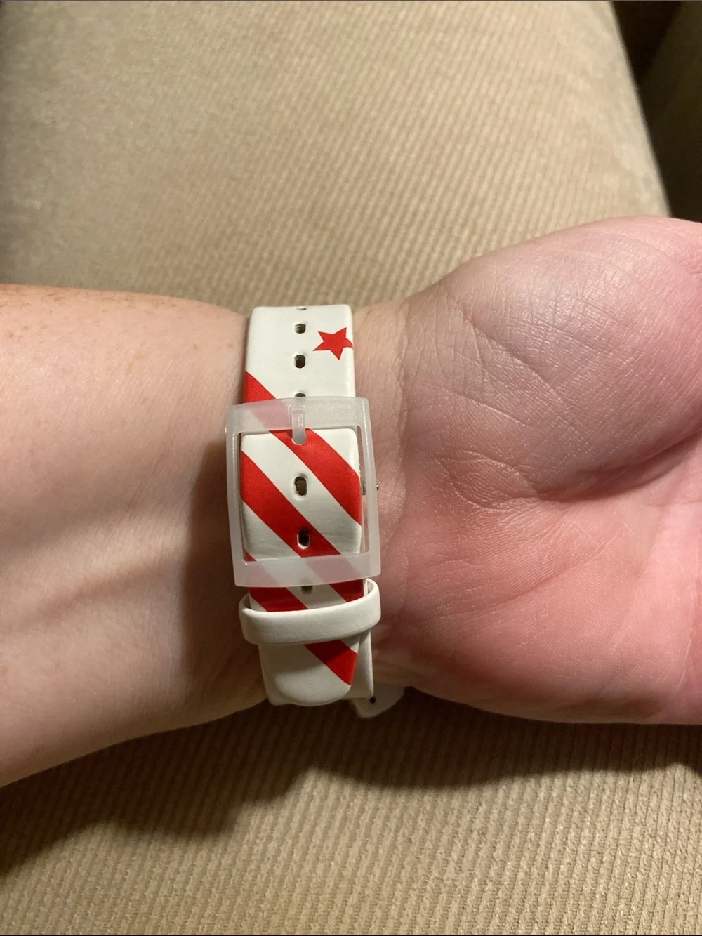 Swatch White and Red ‘Star Feelings’ Watch with Dice Charms - New